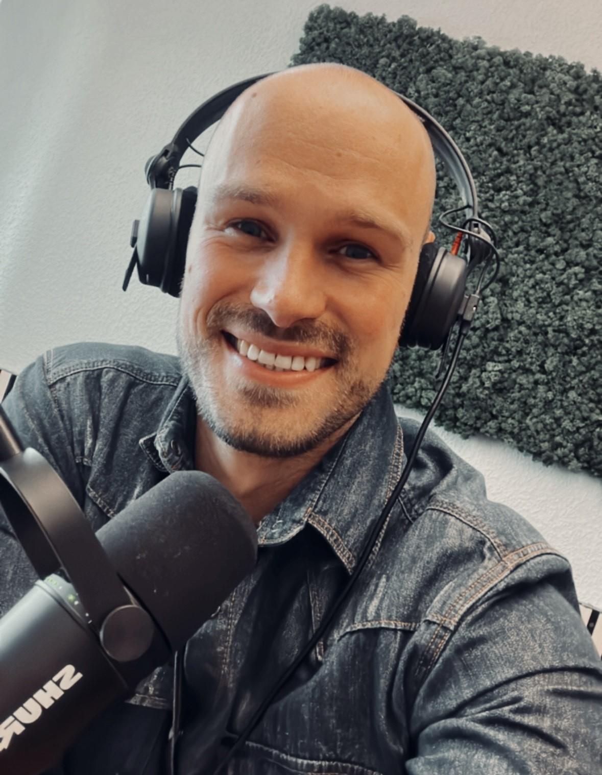 Stefan Ritter bei der Aufnahme des Podcasts
