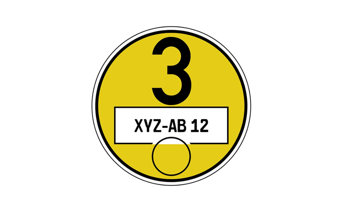 Gelbe Abgasplakette