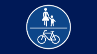 Verkehrsschild: Gemeinsamer Fuß- und Radweg.