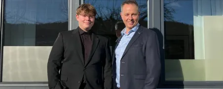 Jamie Fischer und Markus Hogg v.l.