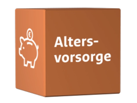 Würfel mit der Aufschrift: Altersvorsorge
