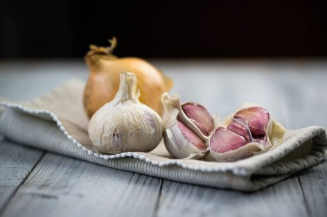 Zwiebel und Knoblauch