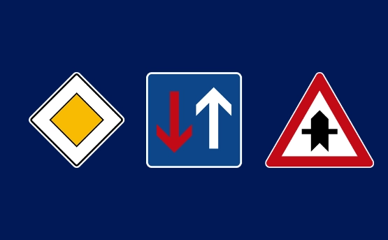 Bildfateln Vorfahrt an Kreuzungen