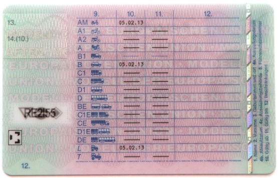 EU-Führerschein im Scheckkartenformat