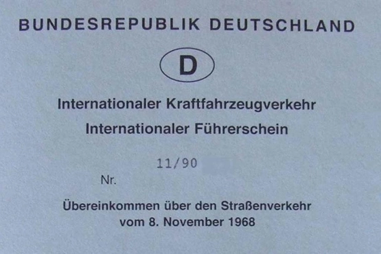 Internationaler Führerschein, ausgestellt von der BRD.