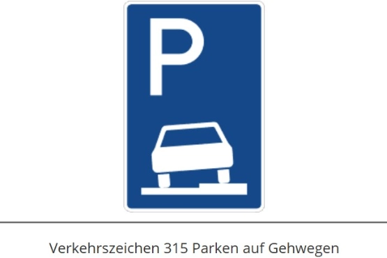 Ein Auto parkt auf einem Gehweg.