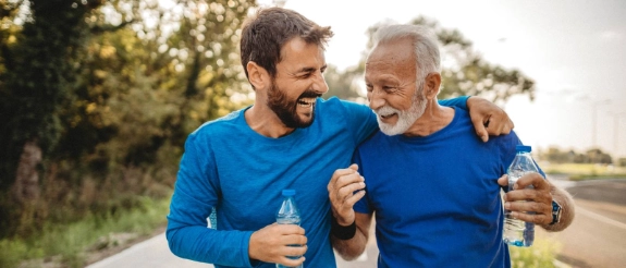 zwei Männer beim Joggen