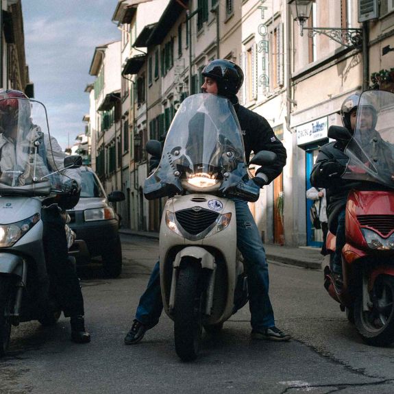 Motorrad parken