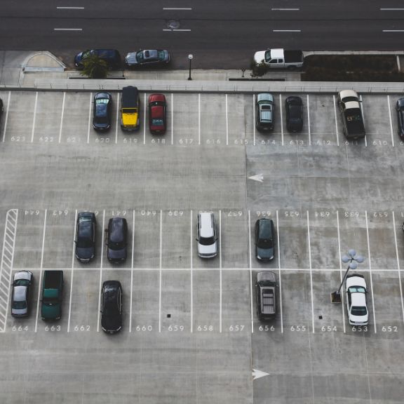 Parkplatz von oben Parkplatz von oben