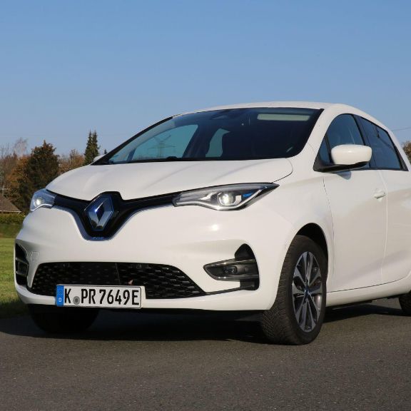 Renault Zoe R135 in weiß, Frontansicht