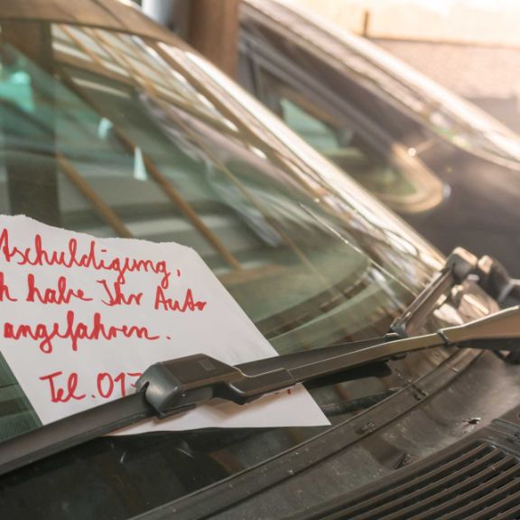 Bußgeld Fahrerflucht nach Parkunfall.
