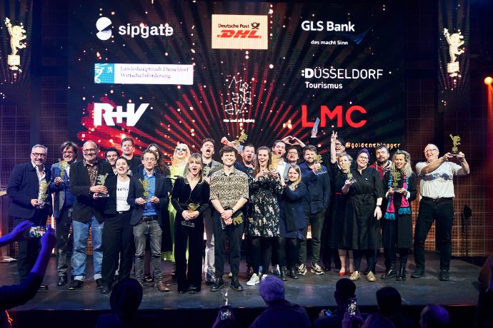 Alle Goldenen Blogger auf der Bühne. Foto: Constantin Ranke 