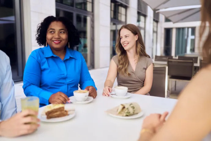 Pause im Außenbereich unserer Barista Bar