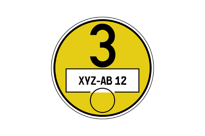 Gelbe Abgasplakette - Wer einen Diesel Euro-3-Norm oder Euro-2-Norm mit Partikelfilter f&auml;hrt, erh&auml;lt die&nbsp;<strong>gelbe Plakette</strong>&nbsp; der&nbsp;<strong>Schadstoffgruppe 3</strong>.<br/>