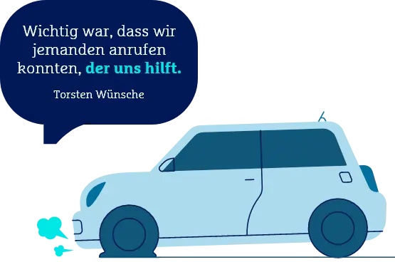Zitat Kunde: "Wichtig war, dass wir jemanden anrufen konnten, der uns hilft."