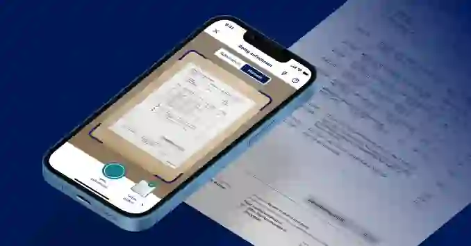 Handy scannt Dokument