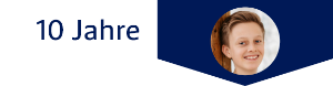 Foto eines Kindes mit der Bezeichnung "10 Jahre".