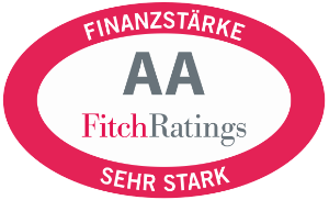 FitchRatings-Siegel: Finanzstärke "Sehr Stark" für die R+V Lebensversicherung AG.