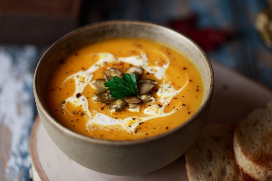 Eine leckere Suppe für das Weihnachtsmenü.