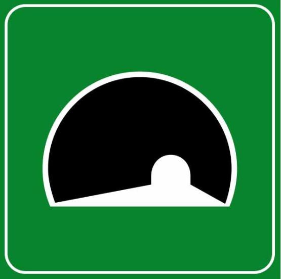 Verkehrsschild Italien Tunnel