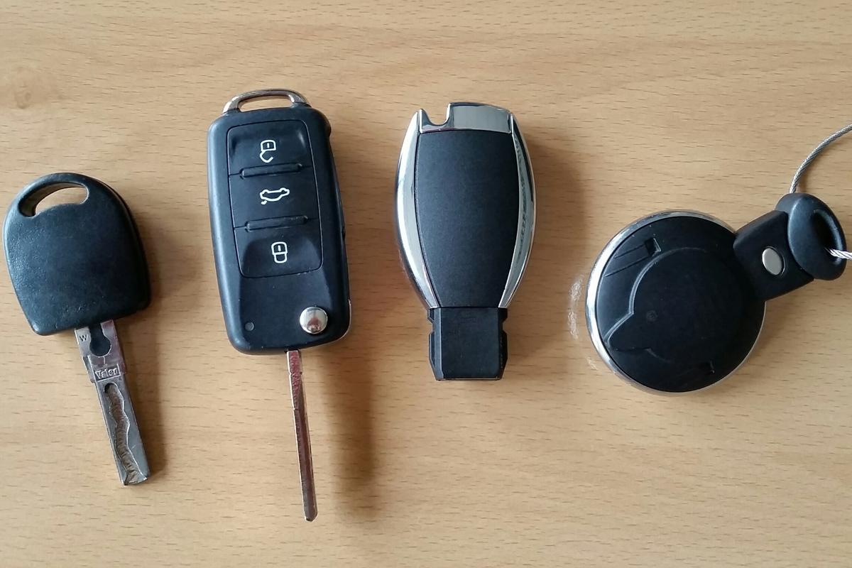 Übersicht - vom klassischen Autoschlüssel zum Keyless-System