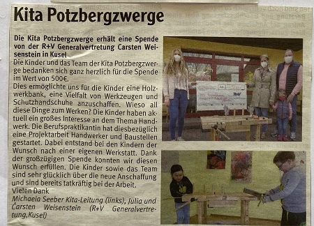 spende_kita_neunkirchen_zeitungsartikel