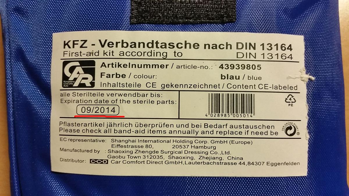 Verbandskasten abgelaufen: Das müssen Sie beachten