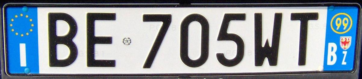 Kfz-Kennzeichen von Italien