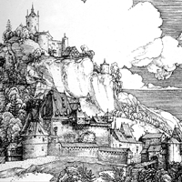 holzschnitt-grafik-burg