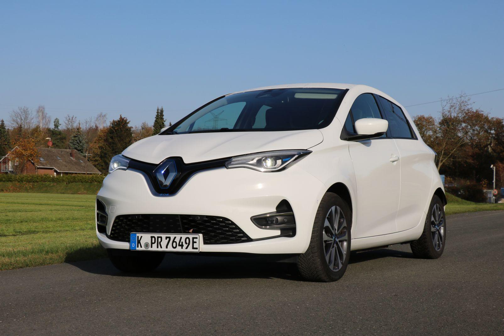 Renault Zoe R135 in weiß, Frontansicht