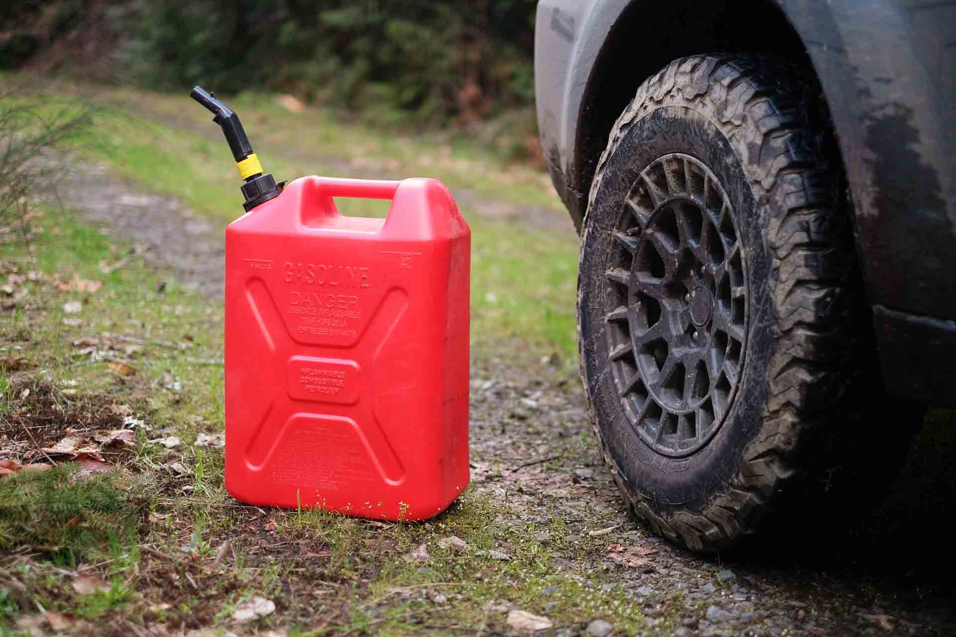 Benzinkanister Kunststoff 20 Liter rot - Lange