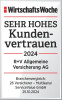 WirtschaftsWoche hat die R+V Versicherung mit einem sehr hohen Kundenvertrauen bewertet.